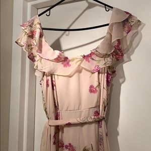 Long floral maternity dress